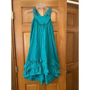 Matilda Jane Girls Seriously Sweet Hi-Low Maxi Sundress Sz 8 Green Emerald